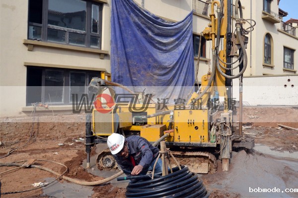 青岛沃富地源热泵施工、钻井、地埋管---严格按照设计施工---沃富新能源