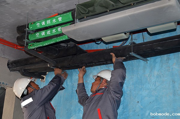 骊山国际地源热泵末端安装