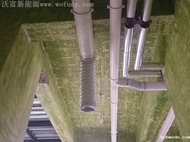 即墨地源热泵天逸海湾新风系统安装实景图